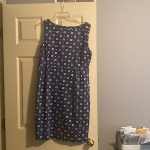 Blue and black casual dress